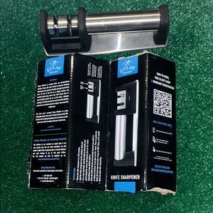 Zulay Knife Sharpener With Black & Silver Design